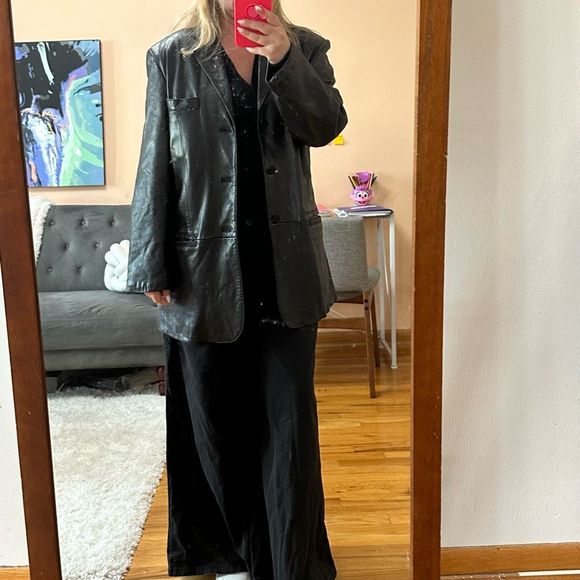 Vintage Liz Claiborne leather jacket woman’s L large (rs401) - Picture 2 of 10